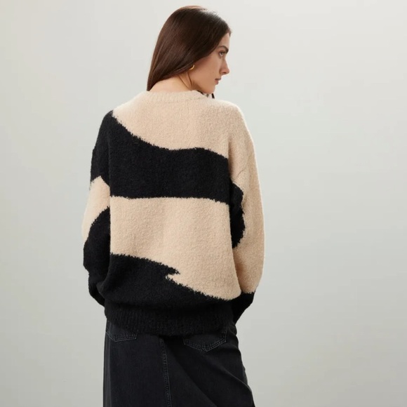 Apiece Apart Superfine Alpaca Elle Textured Sweater Abstract Print - Picture 3 of 16